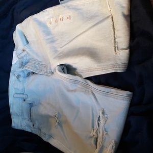 Old Navy High Rise  Slouchy Straight Leg Distressed Crop Jeans